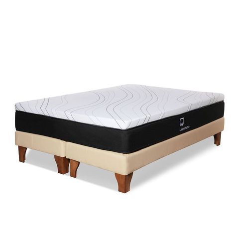 Cama Zen Top Foam Hybrid Pu Beige King-1