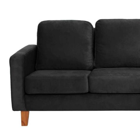 SOFA VENECIA 3C TELA VELVET NEGRO-2