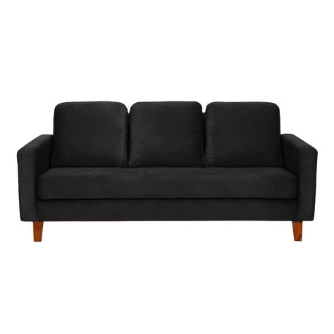 SOFA VENECIA 3C TELA VELVET NEGRO-0