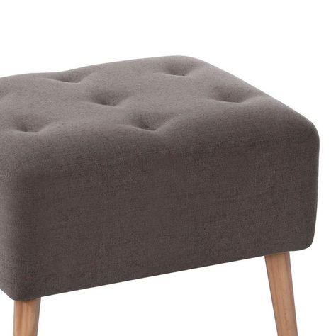 Pouf Lyon Lino Gris Oscuro-1