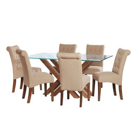 Juego De Comedor Merida 6 Sillas Oviedo Lino Natural-0