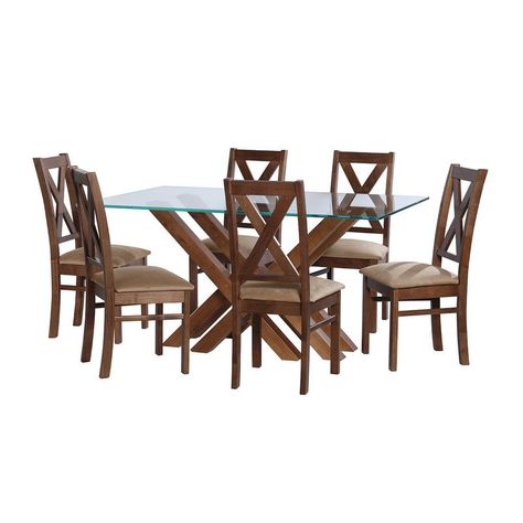 Juego De Comedor Merida 6 Sillas Segovia Tela Velvet Beige-0