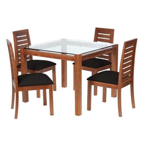 Juego De Comedor Barcelona 1000X1000 S/Tenerife Pu Negro-0