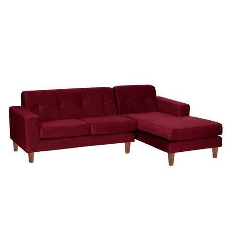 Sofa Chaiselong Der Salerno Tela  Velvet  Burdeo-1