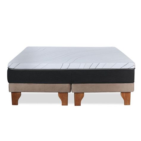 CAMA ZEN TOP SPRING  HYBRID TELA BEIGE KING-1