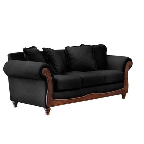 SOFA  RIMINI 3C TELA VELVET NEGRO-2
