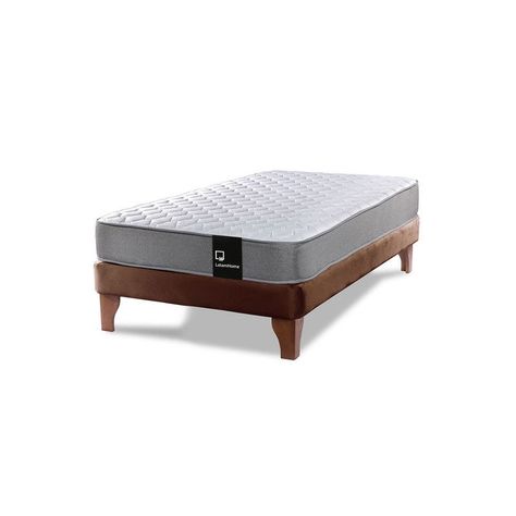 Cama Europea Zen Best 1.5 Plaza Tela Velvet Chocolate-1