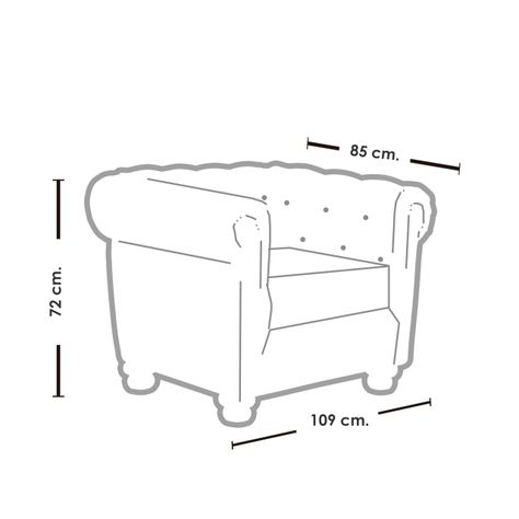 SOFA FLORENCIA 1C TELA VELVET NEGRO-2