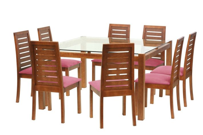Juego De Comedor Barcelona 1400X1400 S/Tenerife Tela Palo Rosa-0