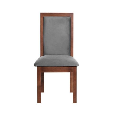 Juego De Comedor Merida 6 Sillas Girona Tela Velvet Gris-3