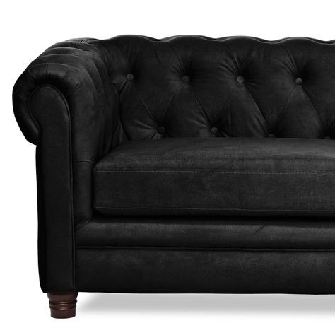 SOFA FLORENCIA 3C TELA VELVET NEGRO-1