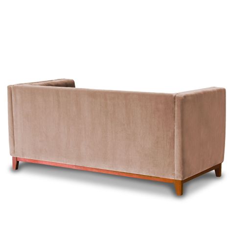 Sofá Roma 3 Cuerpos Capitoné Tela Velvet Beige-2