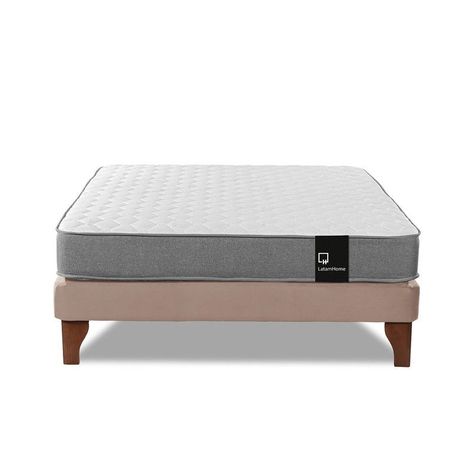 Cama Europea Zen Best Full 135x190 cm Tela Velvet Beige-1