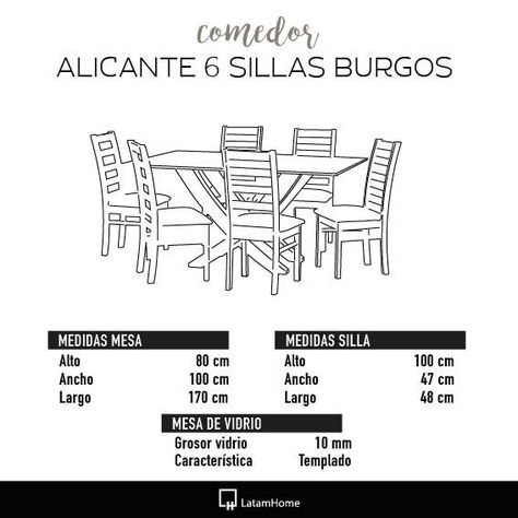Juego De Comedor Alicante 6 Sillas Burgos Cuero Kentucky Cafe Claro-4