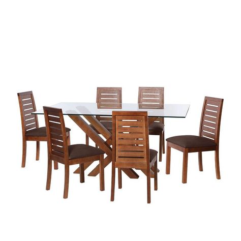 Juego De Comedor Merida 6 Sillas Tenerife Cuero Kentucky Cafe Moro-0