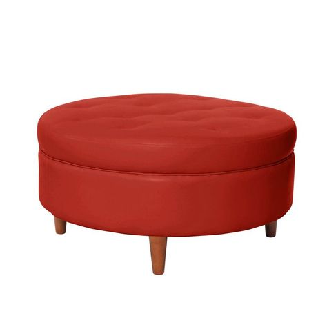 Pouf Paris Pu Rojo-0