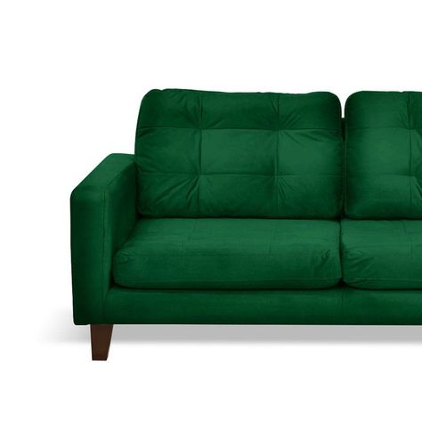 Sofa Chaiselong Izq Napoles Tela  Velvet  Verde-2