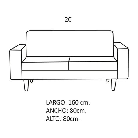 SOFA SALERNO 2C PU ROJO-2