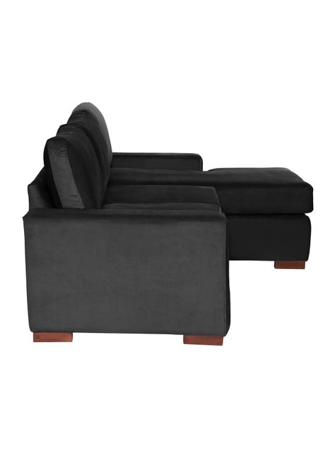 SECCIONAL DER LIVORNO TELA VELVET NEGRO-2