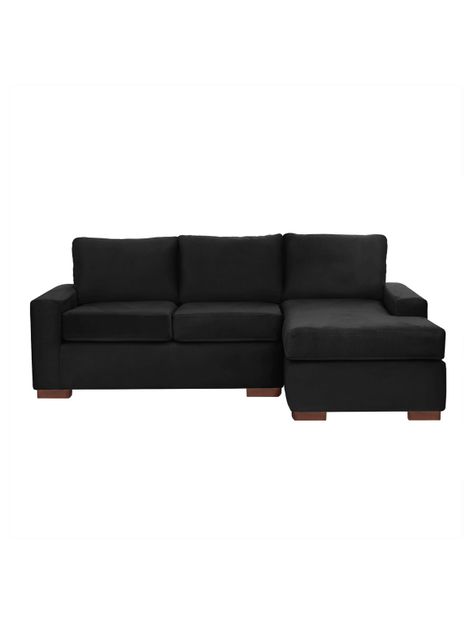SECCIONAL DER LIVORNO TELA VELVET NEGRO-0