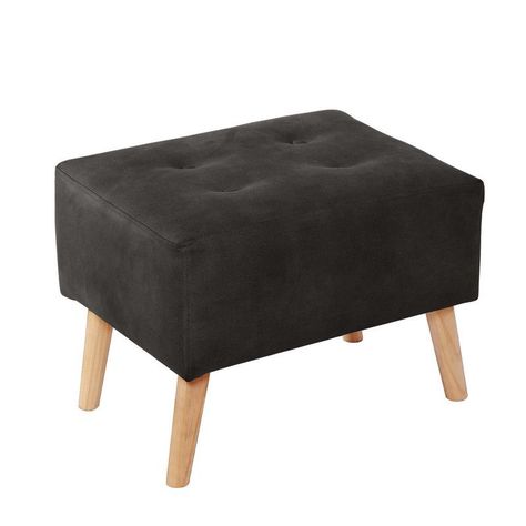 Pouf Niza  Cuero Kentucky Negro-0
