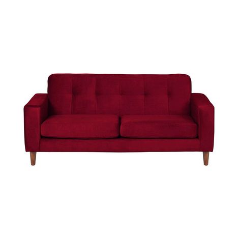 Sofa Salerno 2C Tela  Velvet  Burdeo-0