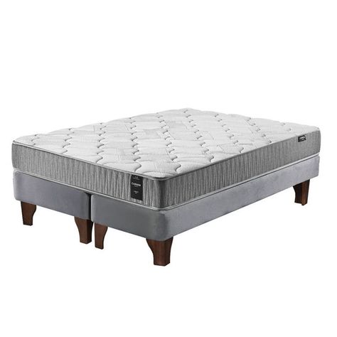 Cama Europea Cannon Zen I-REST Super King Tela Gris-1