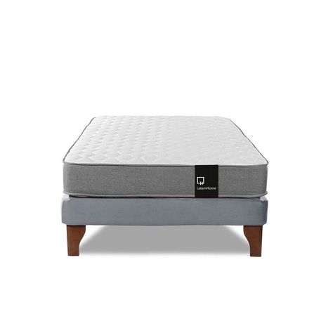 Cama Europea Zen Best 1.5 Plaza Tela Velvet Gris-3