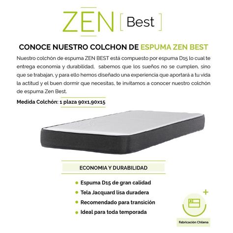 Camarote Triple Zen Negro + Colchones Espuma 1 Pza Desmontable Madera-3