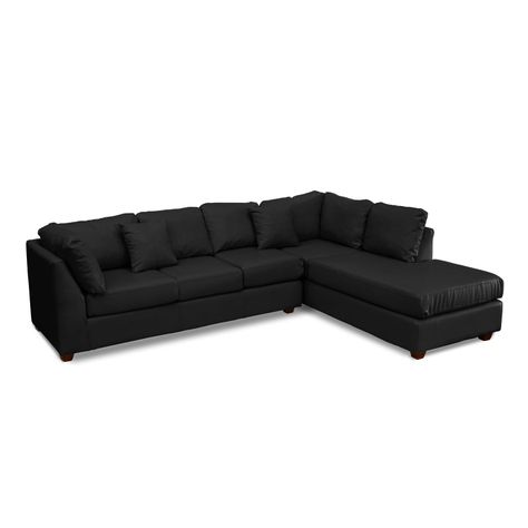 SECCIONAL PADUA DER TELA VELVET NEGRO-1