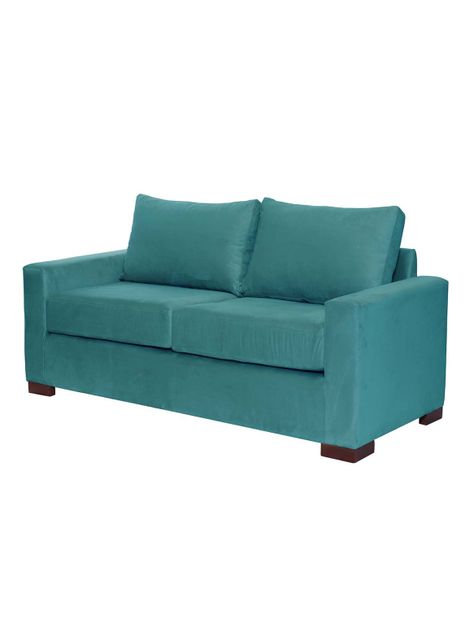 SOFA LIVORNO 2C TELA VELVET TURQUESA-1
