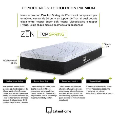 Cama Zen Top Spring  Soft Cuero Kentucky Rojo 2Pza-3