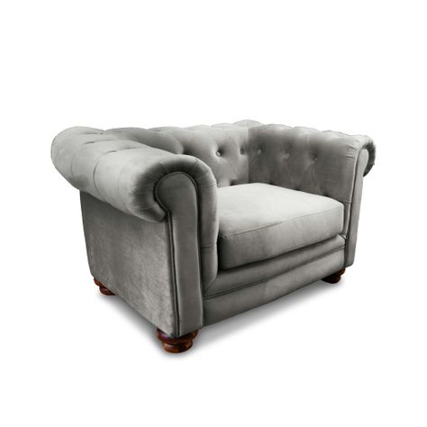 SOFA FLORENCIA 1C TELA VELVET GRIS-1