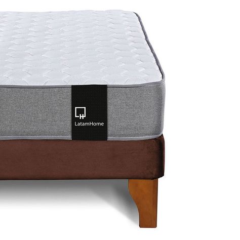 Cama Europea Zen Best Tela Velvet Chocolate 2 Plazas + Respaldo-5