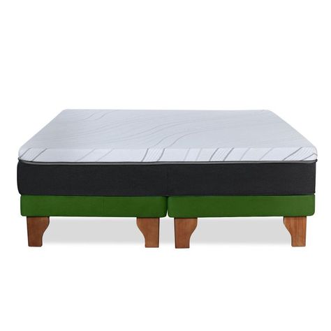 CAMA ZEN TOP FOAM VISCO TELA VELVET VERDE KING-1