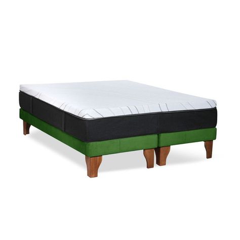 CAMA ZEN TOP FOAM VISCO TELA VELVET VERDE KING-2