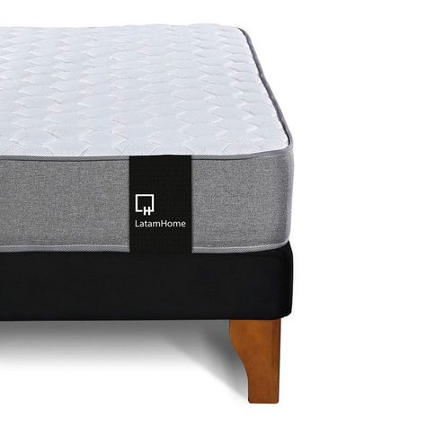 Cama Europea Zen Best Tela Velvet Negro 2 Plazas-4