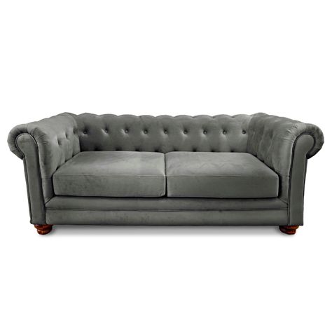 SOFA FLORENCIA 3C TELA VELVET GRIS-0