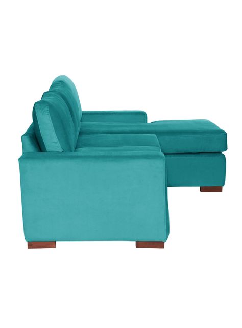 SECCIONAL DER LIVORNO TELA VELVET TURQUESA-2