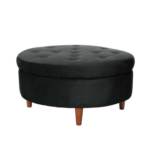 Pouf Paris Tela Velvet Negro-0