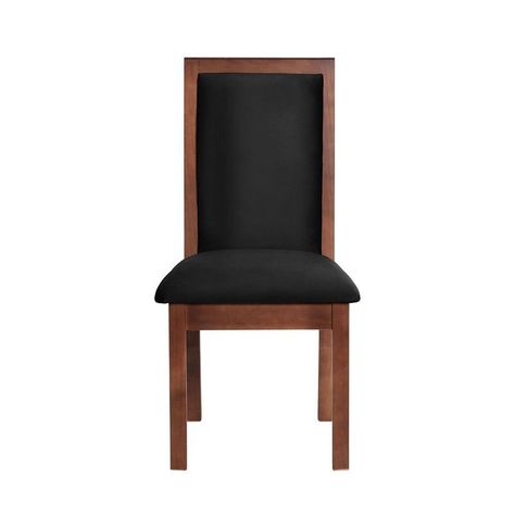 Juego De Comedor Merida 6 Sillas Girona Tela Velvet Negro-3