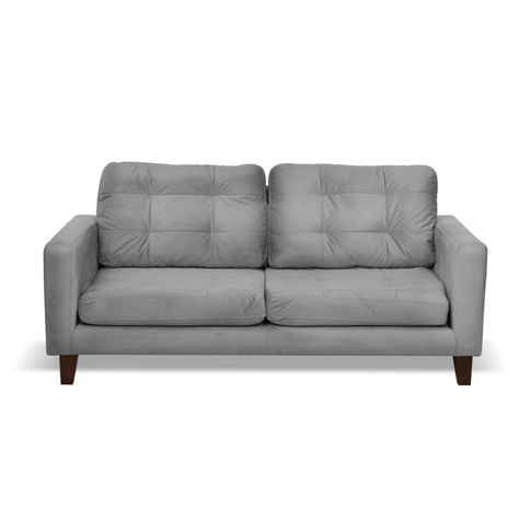 SOFA NAPOLES 3C TELA  VELVET  GRIS-0