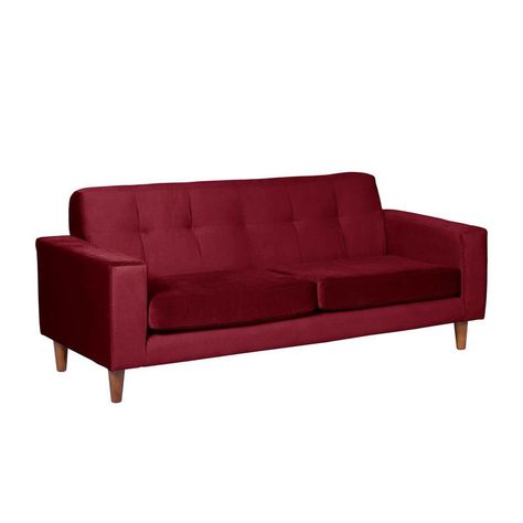 Sofa Salerno 3C Tela  Velvet  Burdeo-1