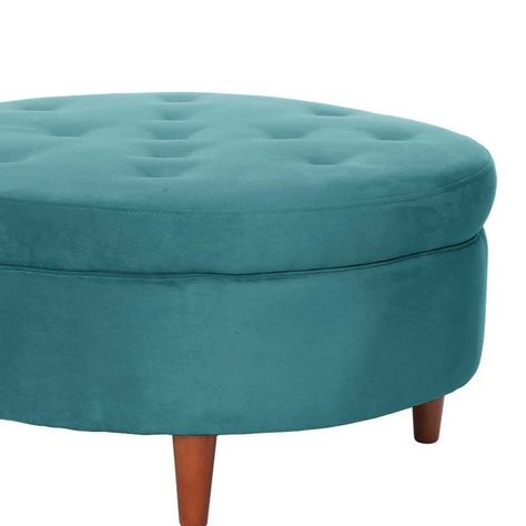 Pouf Paris Tela Velvet Turquesa-1