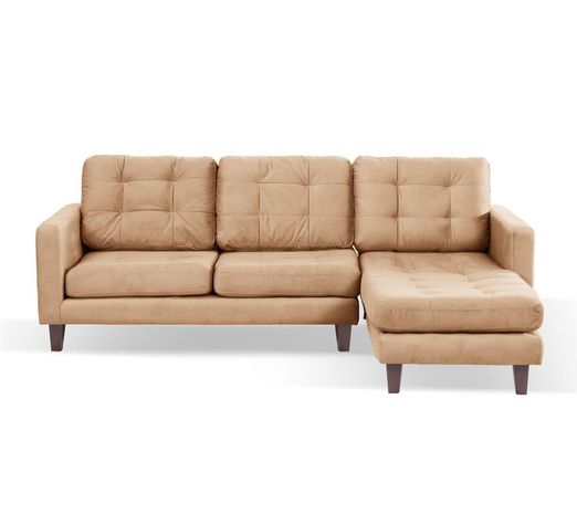 Sofa Chaiselong Der Napoles Tela Velvet  Beige-2