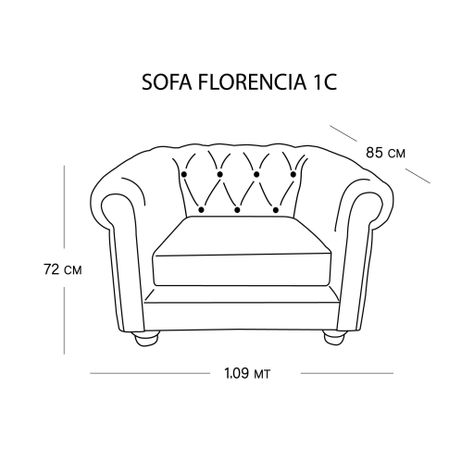 SOFA FLORENCIA 1C TELA VELVET TURQUESA-3