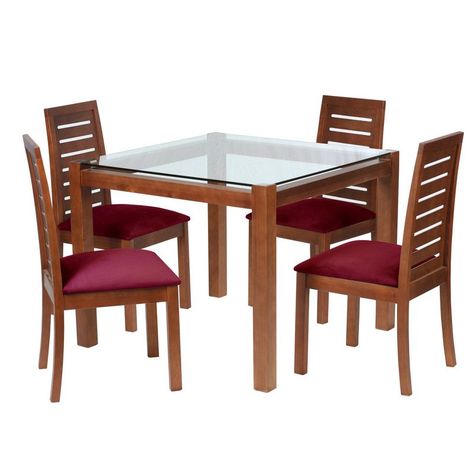Juego De Comedor Barcelona 1000X1000 S/Tenerife Tela Burdeo-0