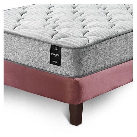Combo Cama Cannon 1,5 Plaza Textil + Respaldo Tela Palo Rosa-2