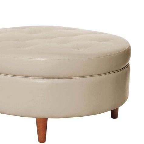 Pouf Paris Pu Beige-1