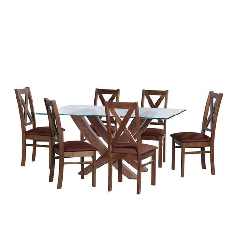 Juego De Comedor Alicante 6 Sillas Segovia Cuero Kentucky Cafe Moro-0